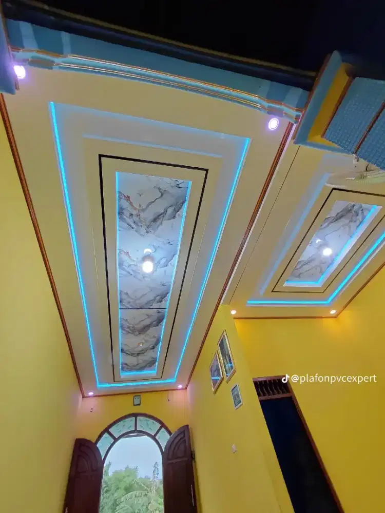 Plafon pvc, interior dan baja ringan