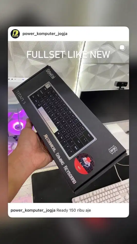 Keyboard Mechanical Gamen Titan 5 Fullse Like new 150 ribu aja