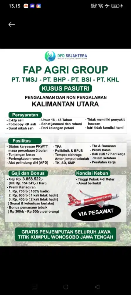 Cari karyawan lanjang danpasutri