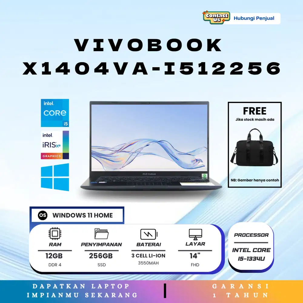 ASUS X1404VA-I512256 Intel Core i5-1334U RAM 12GB SSD 256GB