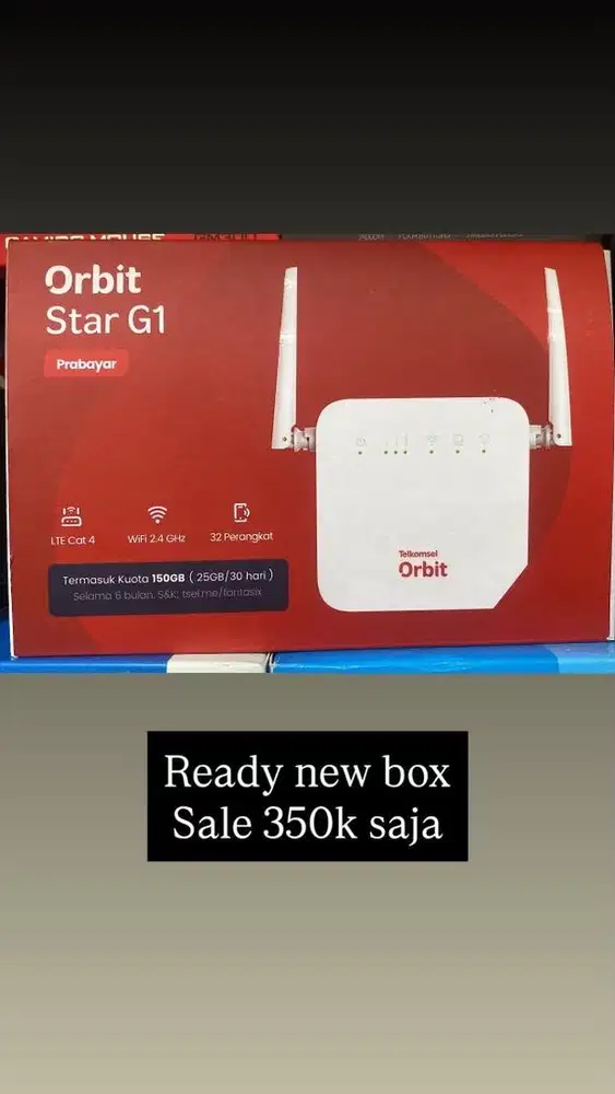 New Box Telkomsel Orbit Star G1 harga 350 ribu