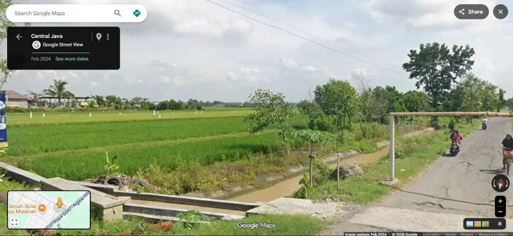Jual Tanah Sawah Deket dari Gerbang Tol Sragen