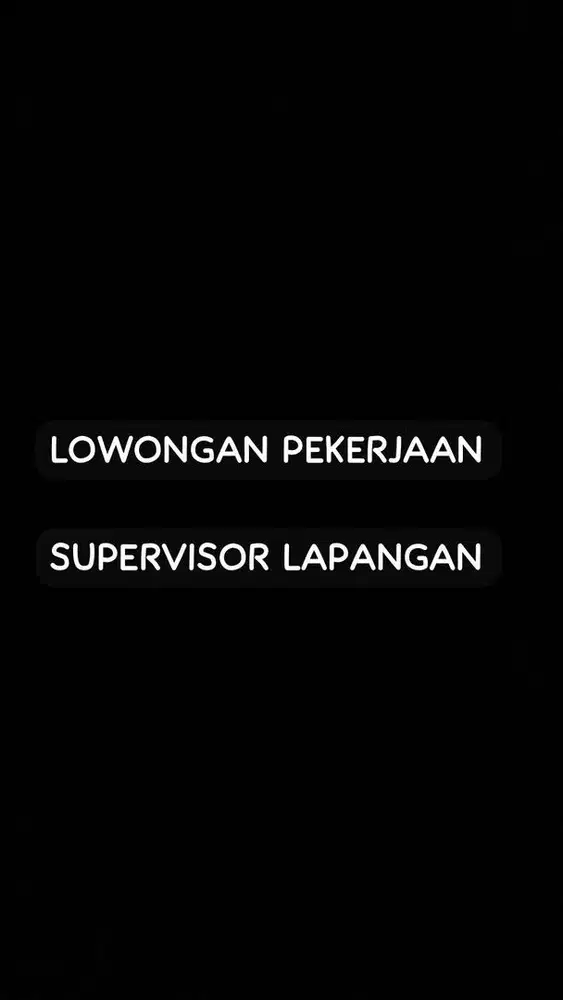 Lowongan pengawas lapangan