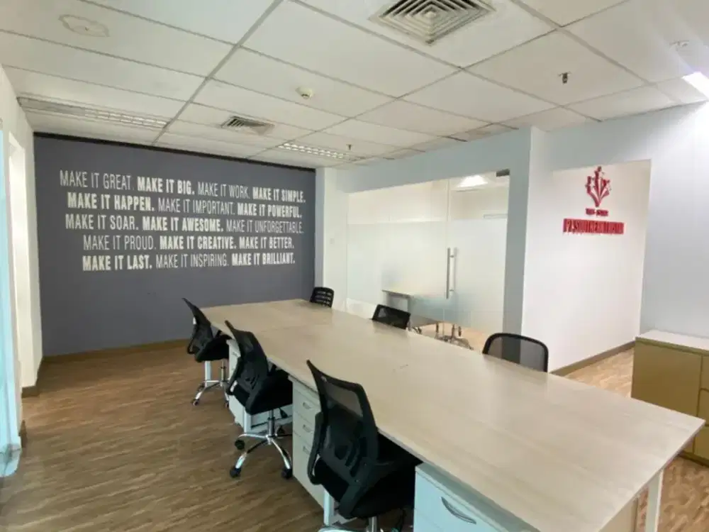 Disewakan Kantor Fully Furnished 90m² – Siap Pakai, Layout Lengkap & Representatif