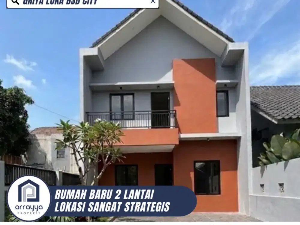 RUMAH BARU 2 LANTAI DIBANGUN DARI KAVLING DI GRIYA LOKA BSD CITY (MRB75)