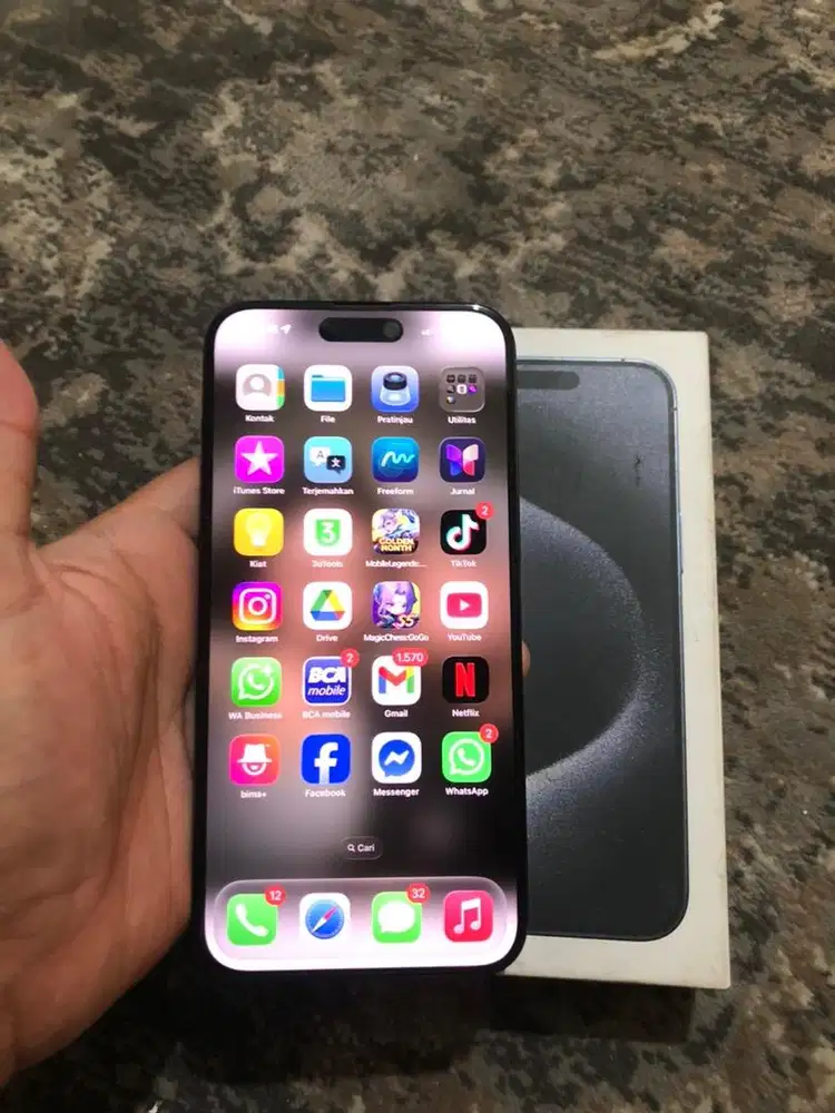 Iphone 15 Promax Blue Titanium 256gb ex ibox