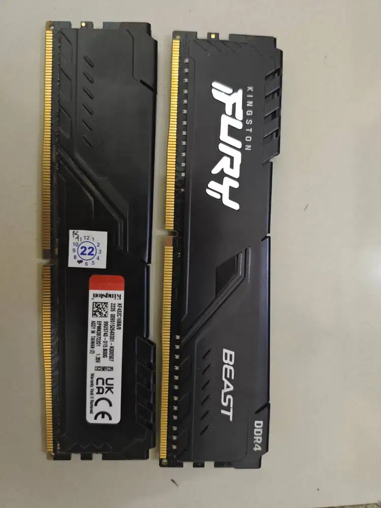 Kingston Fury RAM DDR4 8GB PC 3200MHZ RGB LIFETIME WARRANTY Memory