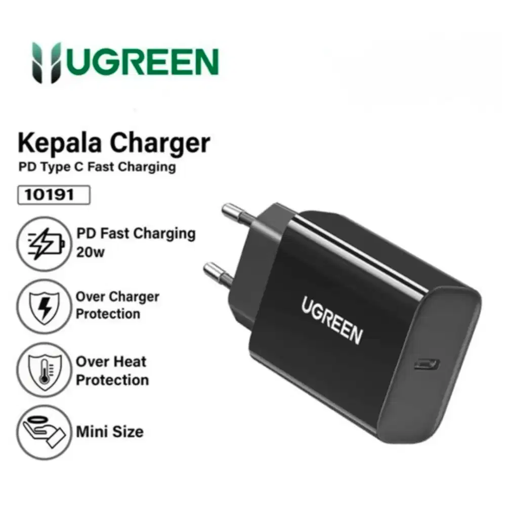 Ugreen Charger Adaptor 20W Fast Charging USB Type C Original
