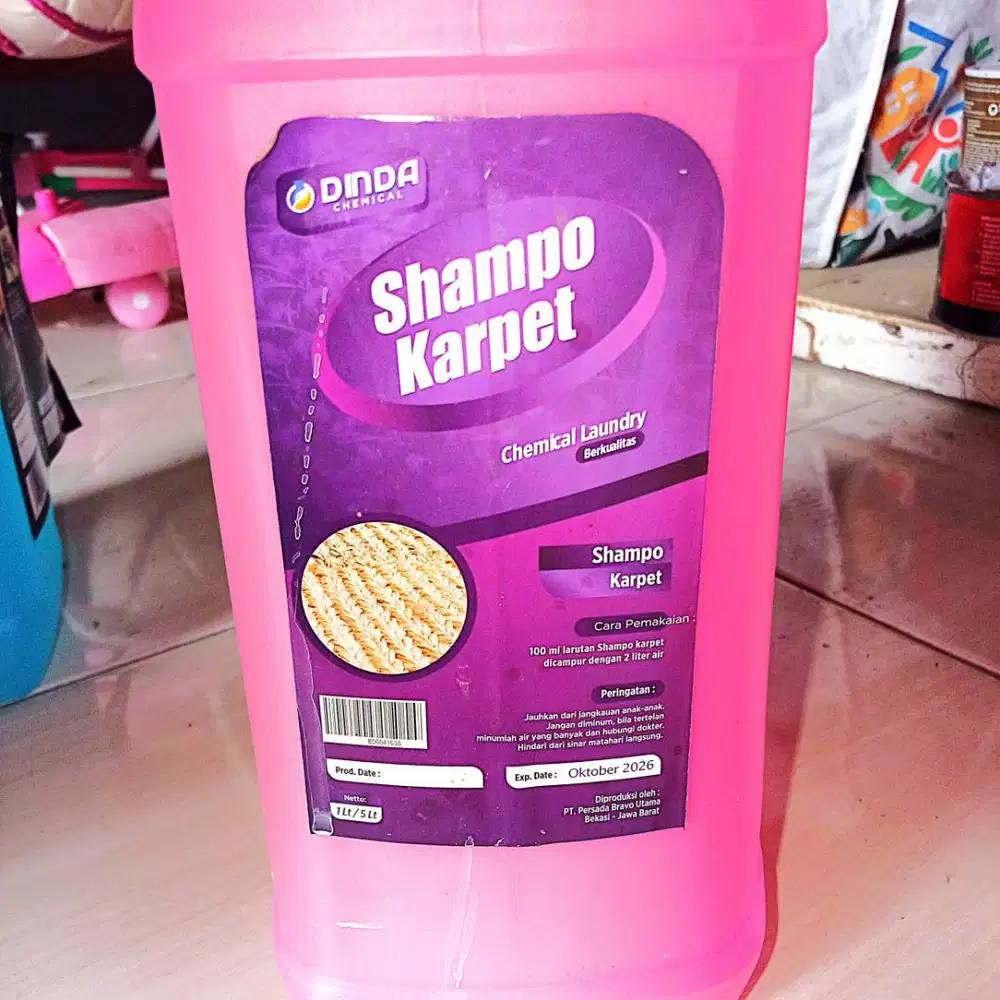 DINDA SHAMPO USAHA LAUNDRY KARPET JERIGEN 5 Liter