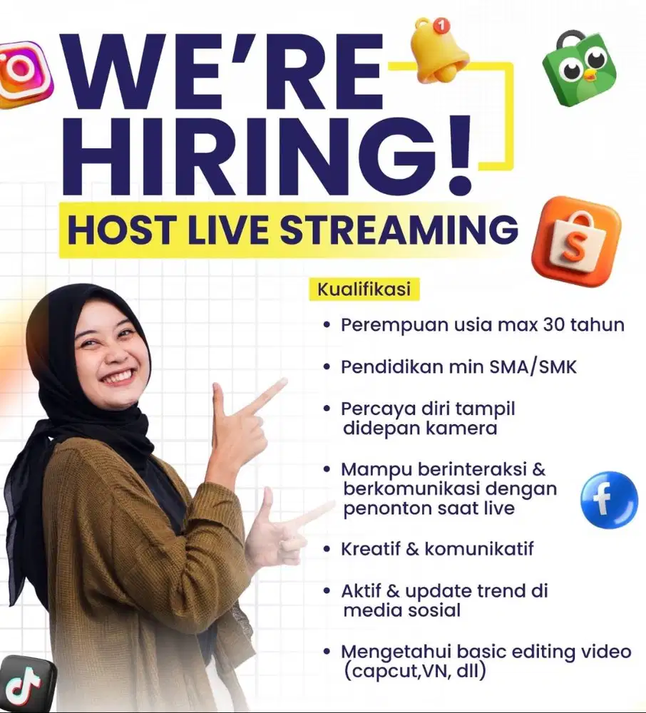 HOST LIVE STREAMING - PRODUK HERBAL & KECANTIKAN