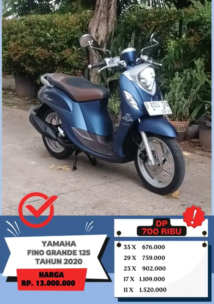 Yamaha Fino Grande 125 Tahun 2020 DP 700 Ribu