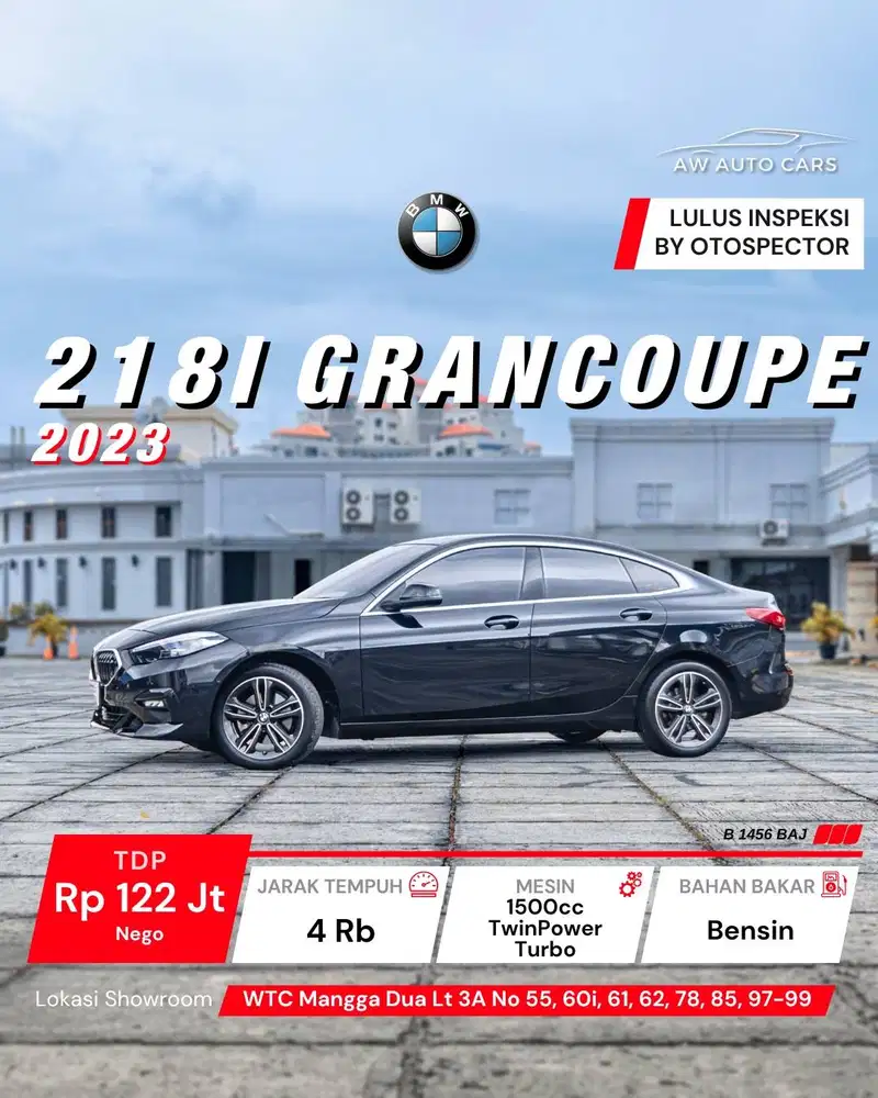 [KM 7 RB] BMW 218i GranCoupe NIK 2023 Gran Coupe 2024 m Sport MSport
