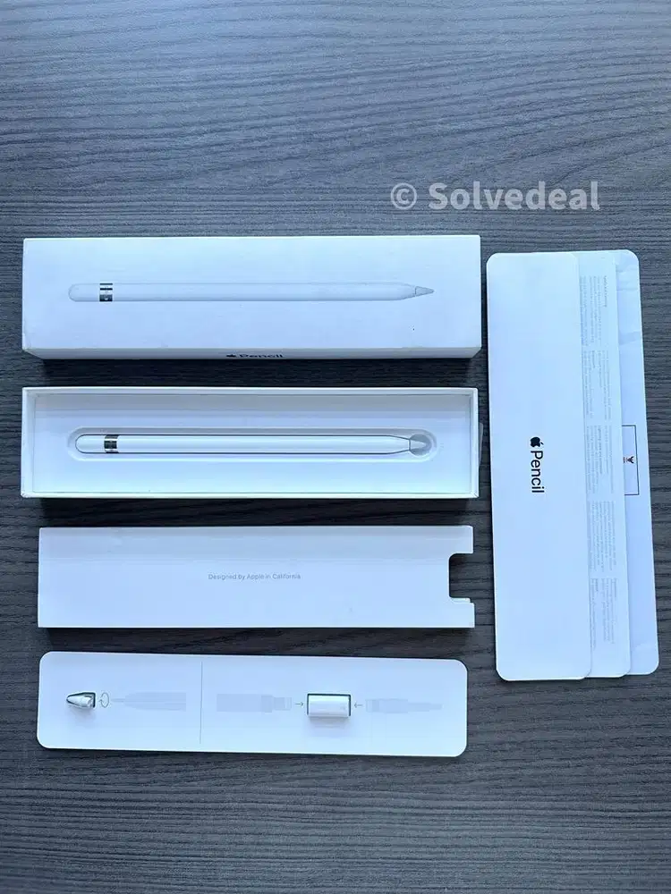 Apple Pencil Gen 1 Ibox Original Include Adapter Converter Fullset