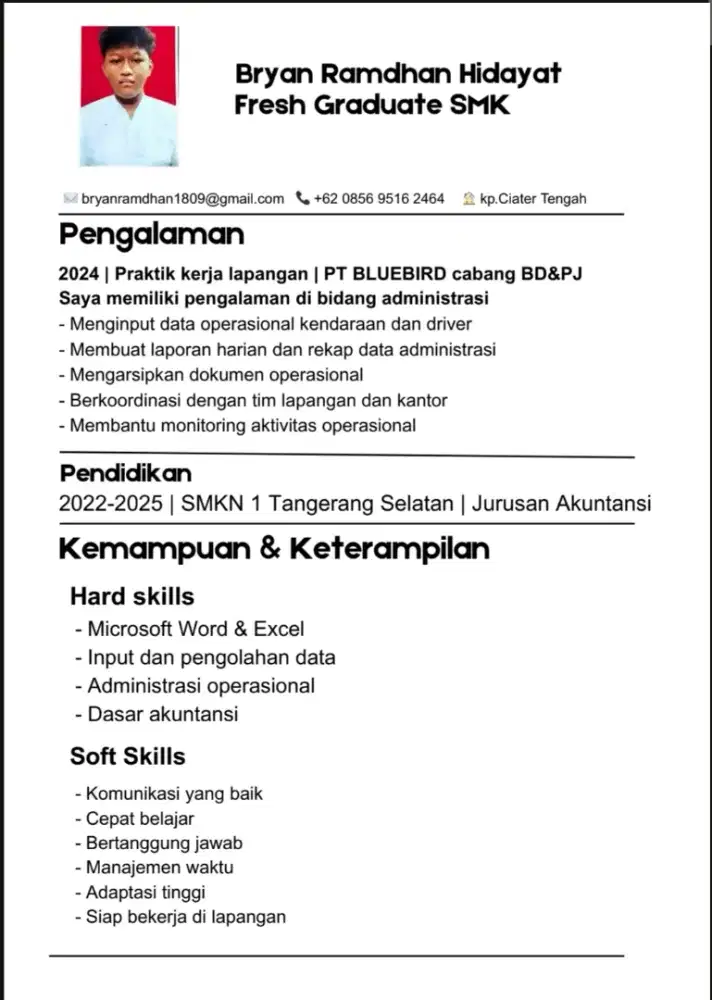 Mencari pekerjaan sebagai administrasi atau kasir