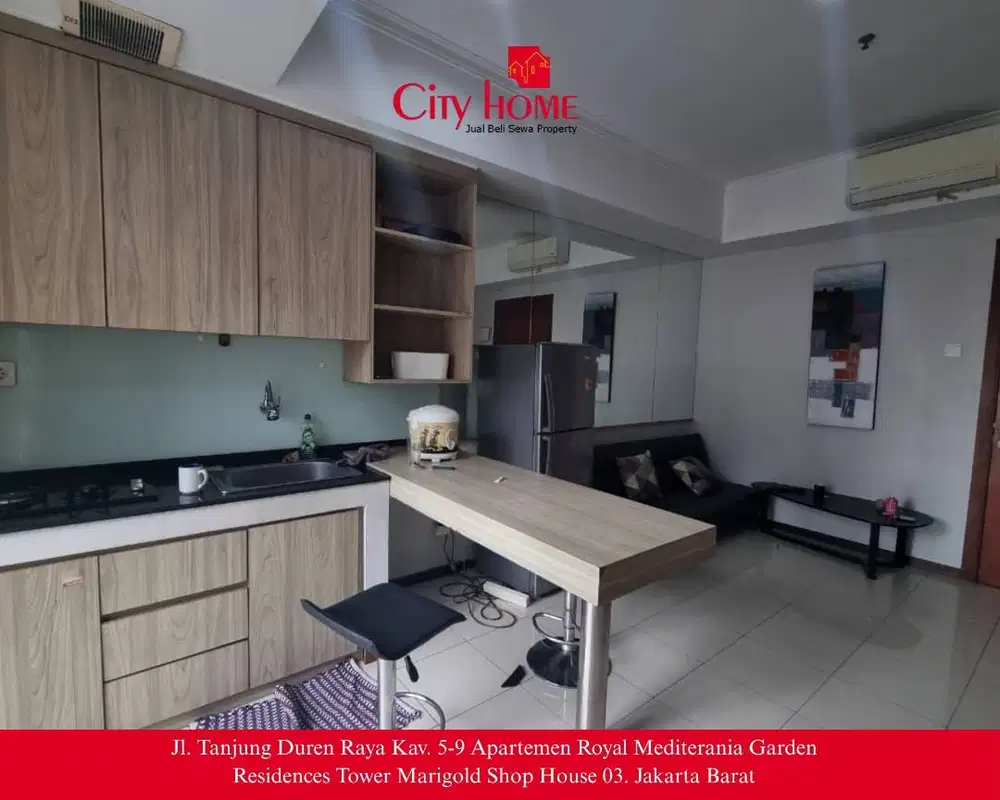 For Rent Apartemen 2+1BR Furnished, Jakarta Barat Lokasi Strategis