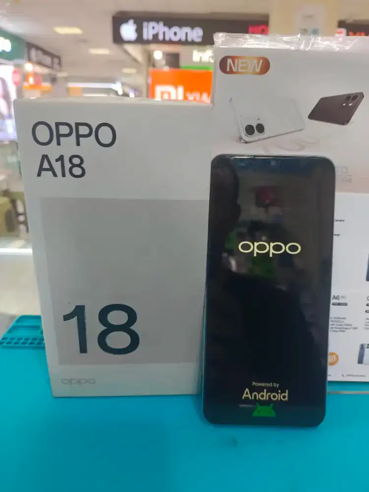 Jual Fullset Handphone second Oppo A18.4+4/128gb asli Resmi