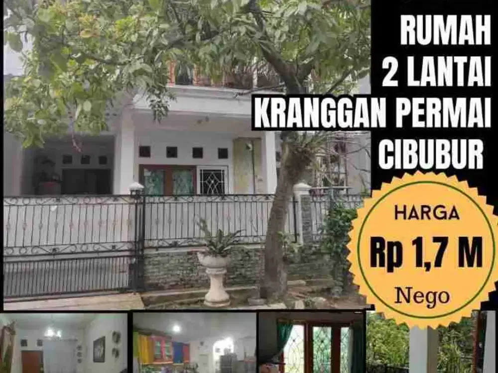 JUAL RUMAH KRANGGAN PERMAI CIBUBUR LT 170m2