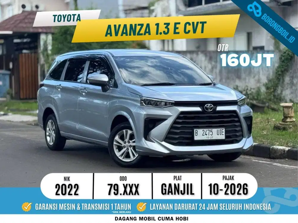 TOYOTA AVANZA1.3 E CVT 2022 SILVER