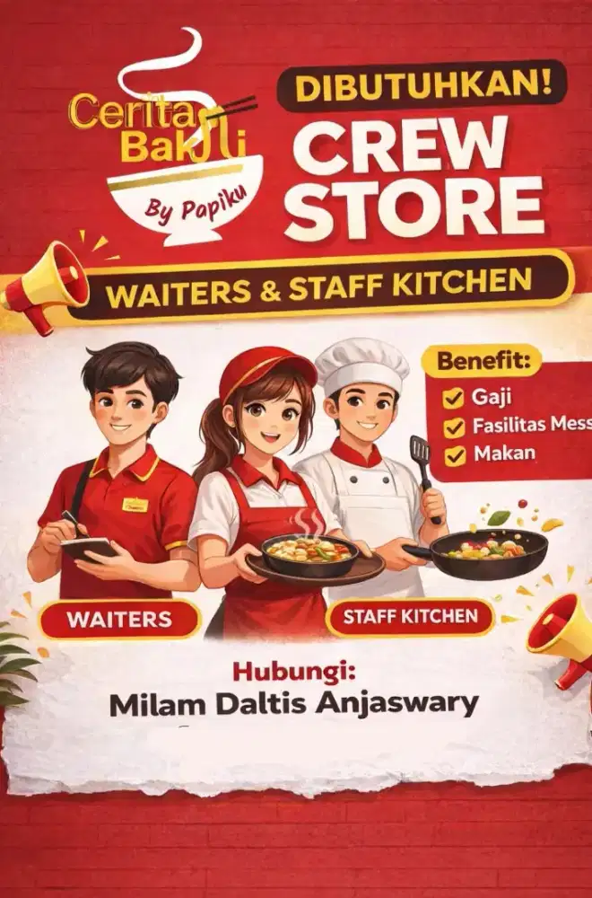 lowongan pekerjaan waiters