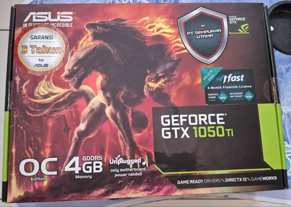 Asus Geforce GTX 1050 Ti Cerberus - Minus