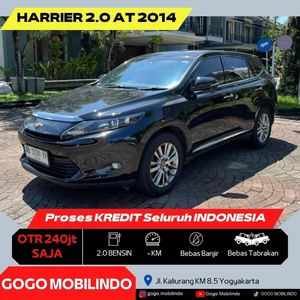Toyota All New Harrier Matic 2014 Plat AB PANORAMIC DP Minim Crv