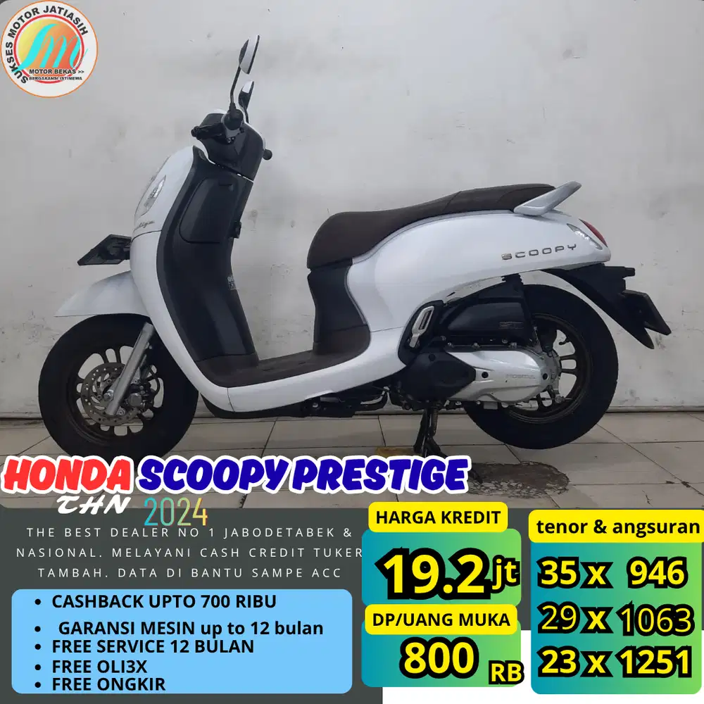 HONDA SCOOPY PRESTIGE 2024 ANGSURAN TERMURAH SYRT KTP&KK(SUKSESMOTOR)
