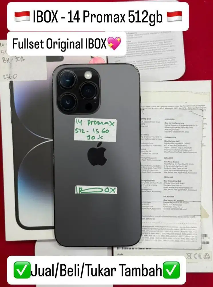 Iphone 14 promax 512 Gb Space black ibox bisa cicilan