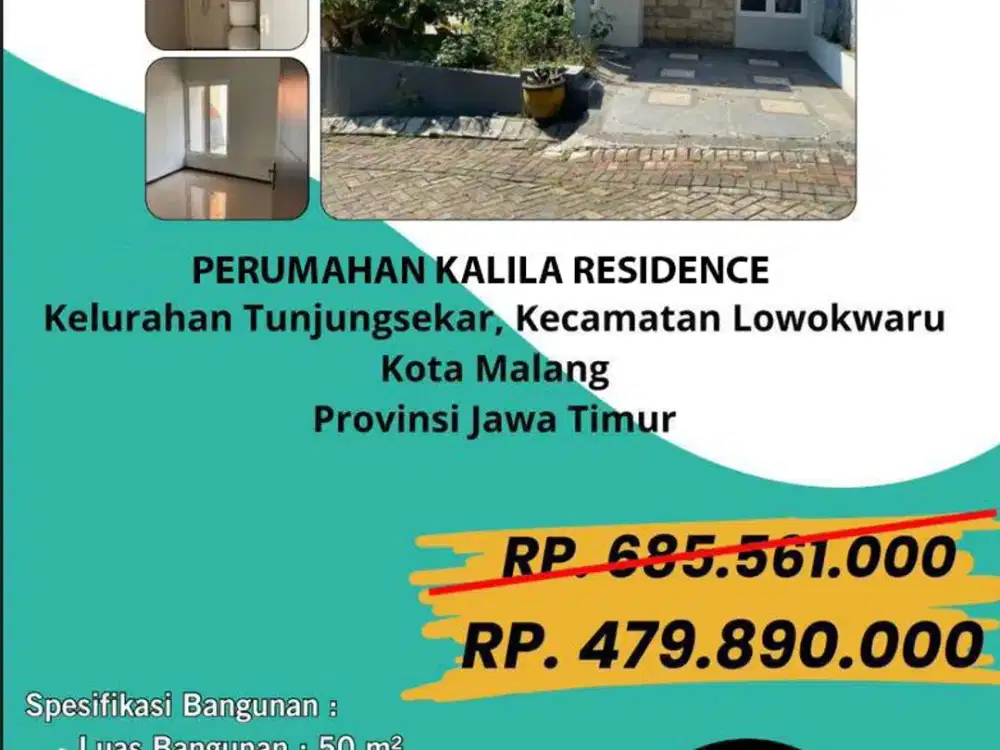 Dijual Rumah Minimalis di Kalila Malang Dekat Sekolah Sabilillah