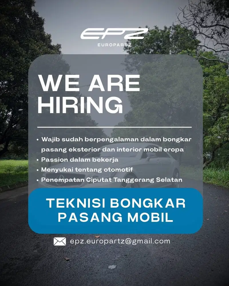 Dicari Mekanik Bongkar Pasang Mobil