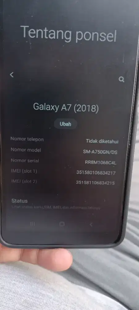 Jual samsung A7 2018
