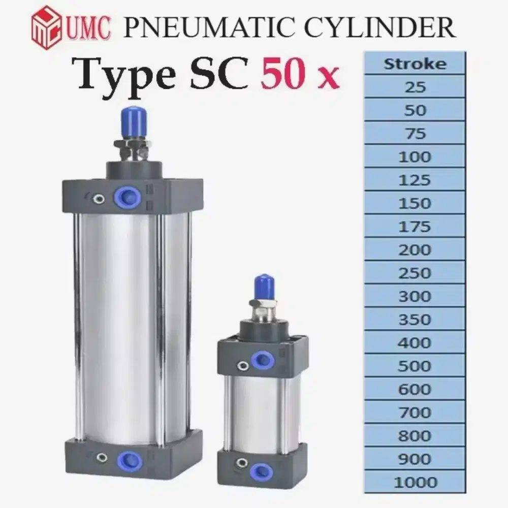 Cylinder pneumatic SC 50x25 (Dapat 3, Edisi salah beli)