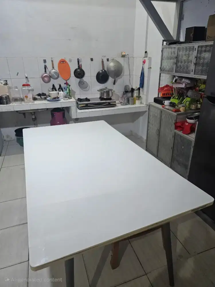 Meja makan glass mewah 160x90