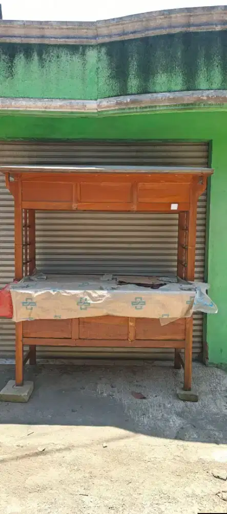 Gerobak angkringan kayu jati