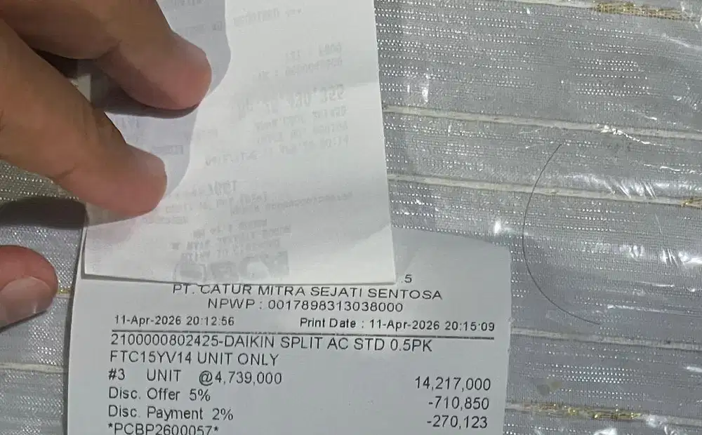 Dijual Baru AC Daikin FTC15YV14 0.5 PK