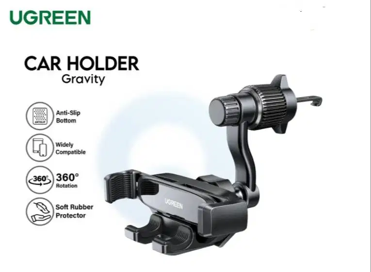 UGREEN Car Holder Phone Stand Air Vent Clip Mount 360 Gravity