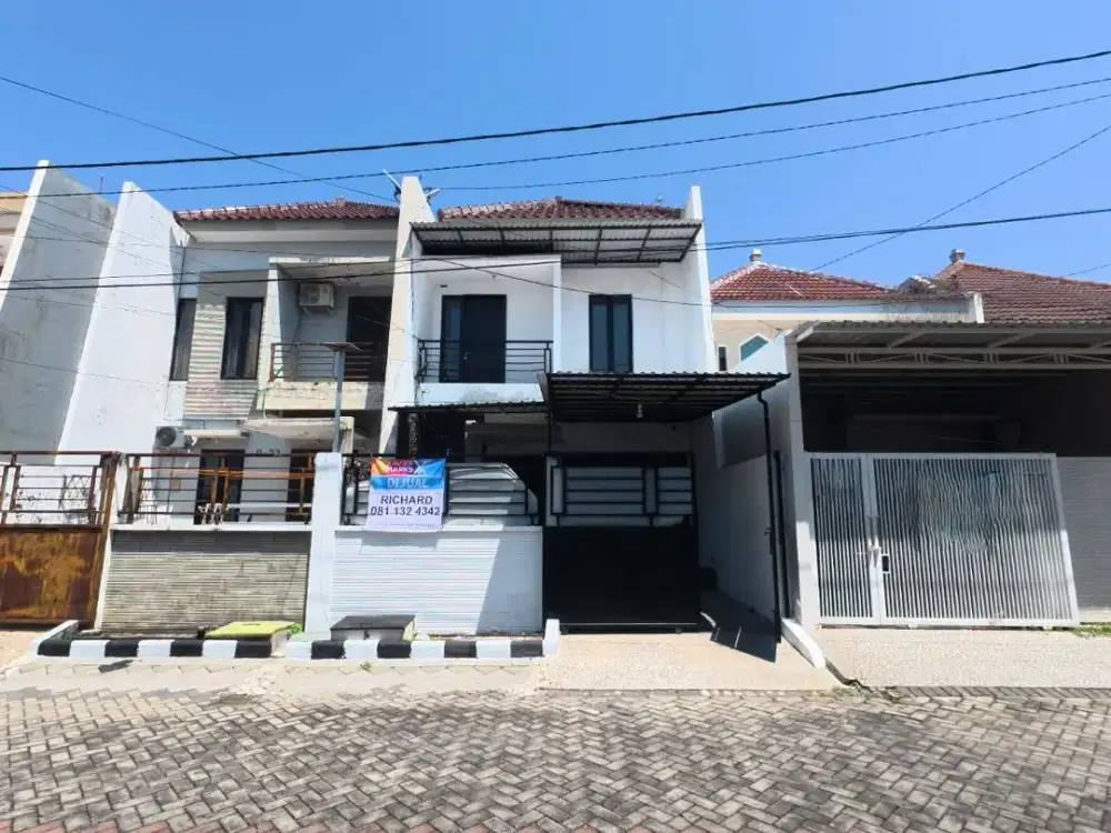 A075 JUAL RUMAH AREA PANTAI MENTARI KENJERAN SURABAYA, SIAP HUNI, EXTRA LISTRIK UNTUK MOBIL LISTRIK