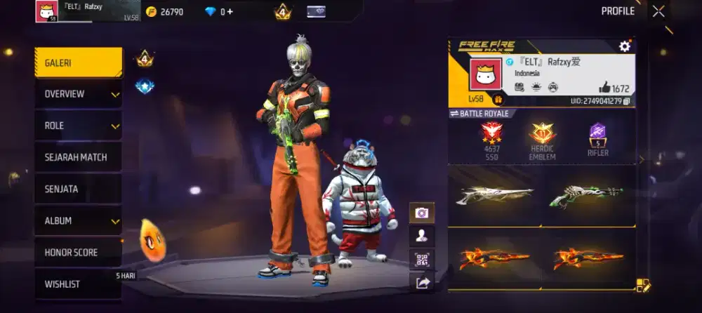 jual akun ff no minus