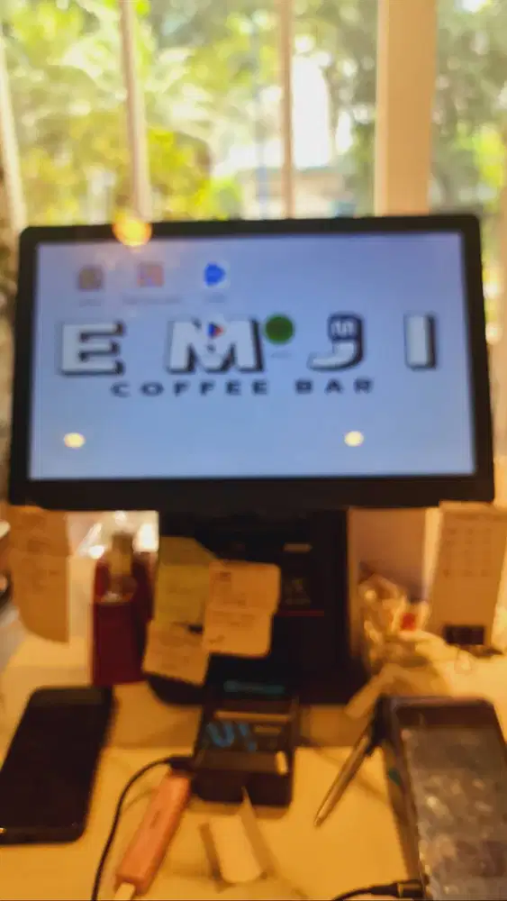 dijual bekas iMin kasir POS touchscreen dual monitor