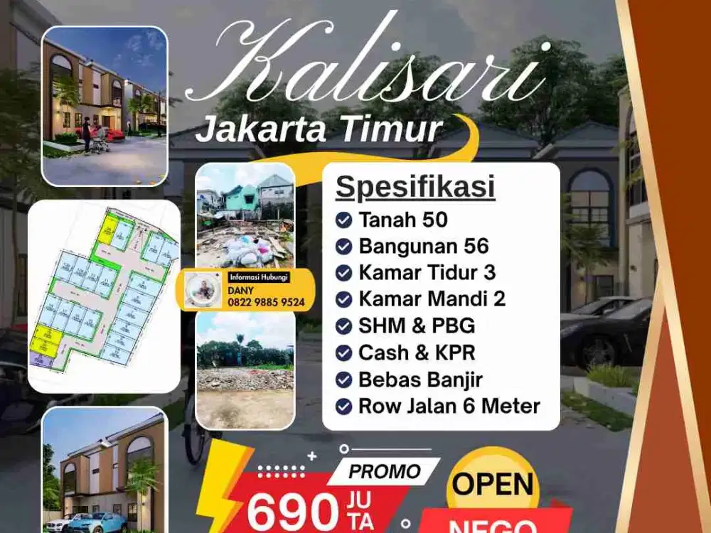 Dijual Rumah 2 Lantai Kalisari Jakarta Timur