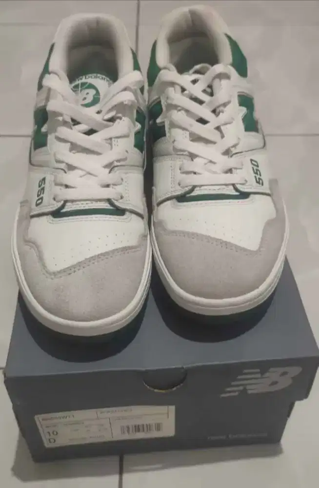 Sepatu New Balance 550 White Green Original NB