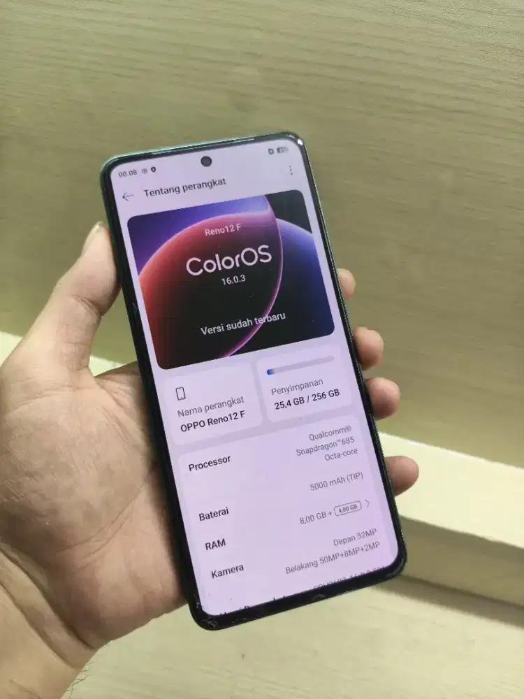 Oppo Reno 12F 4g 8/256
Fullset Original