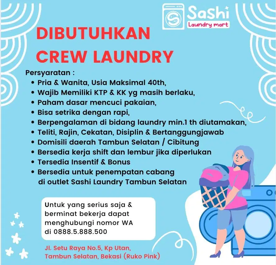Lowongan Crew Laundry