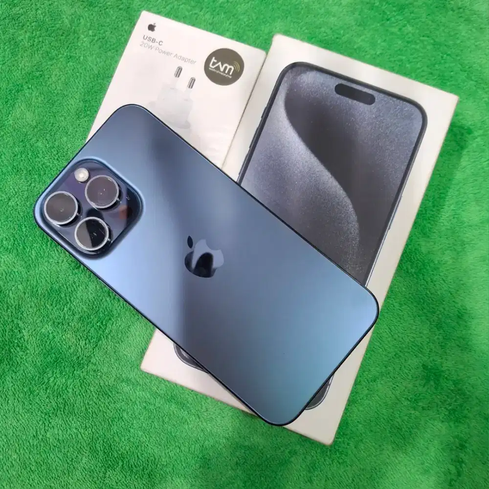 15 Pro Max 256gb ex iBox Full ori Free adapter & Softcase