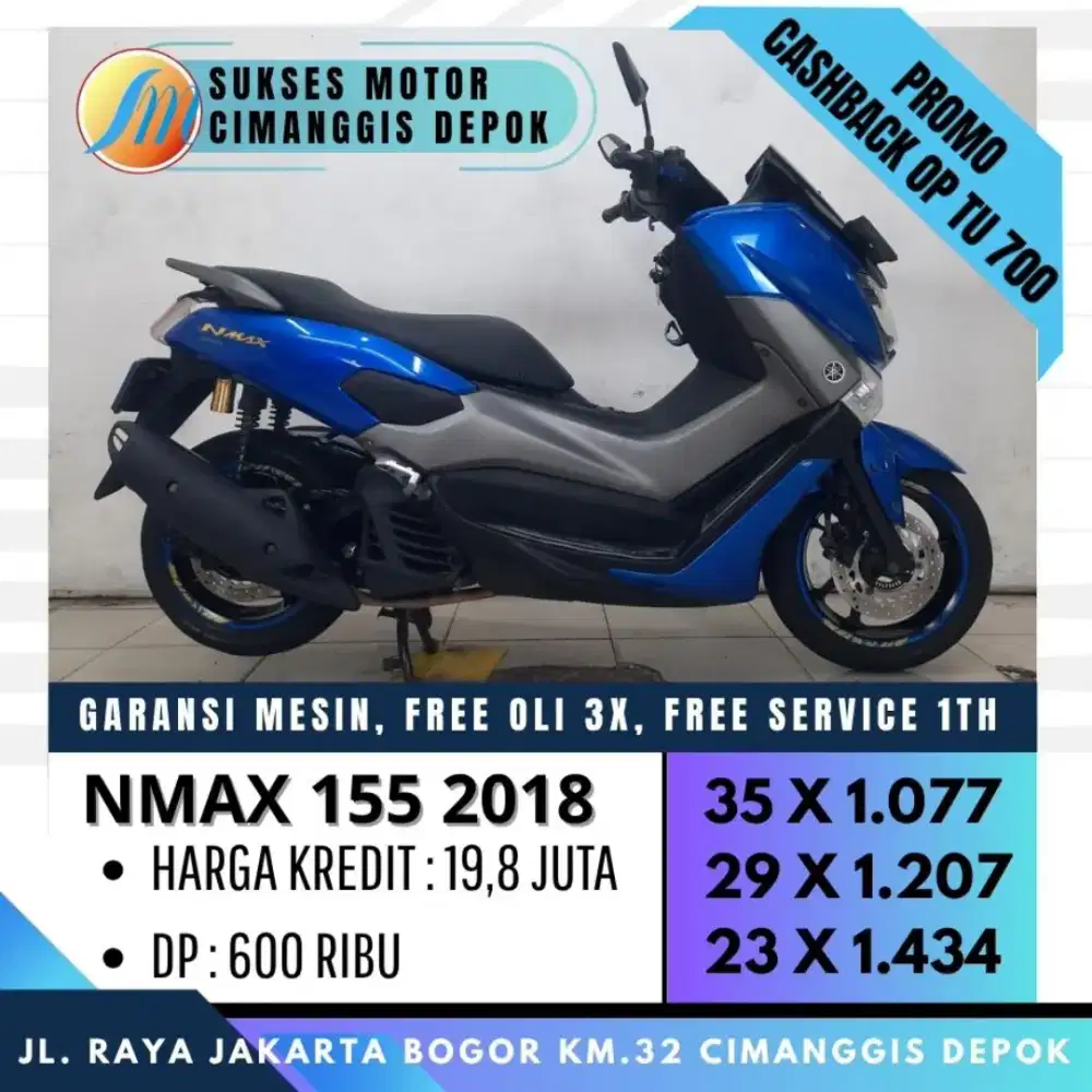 YAMAHA NMAX 155 2018 PROMO KREDIT DP600 UNIT BERGARANSI [SUKSES MOTOR]