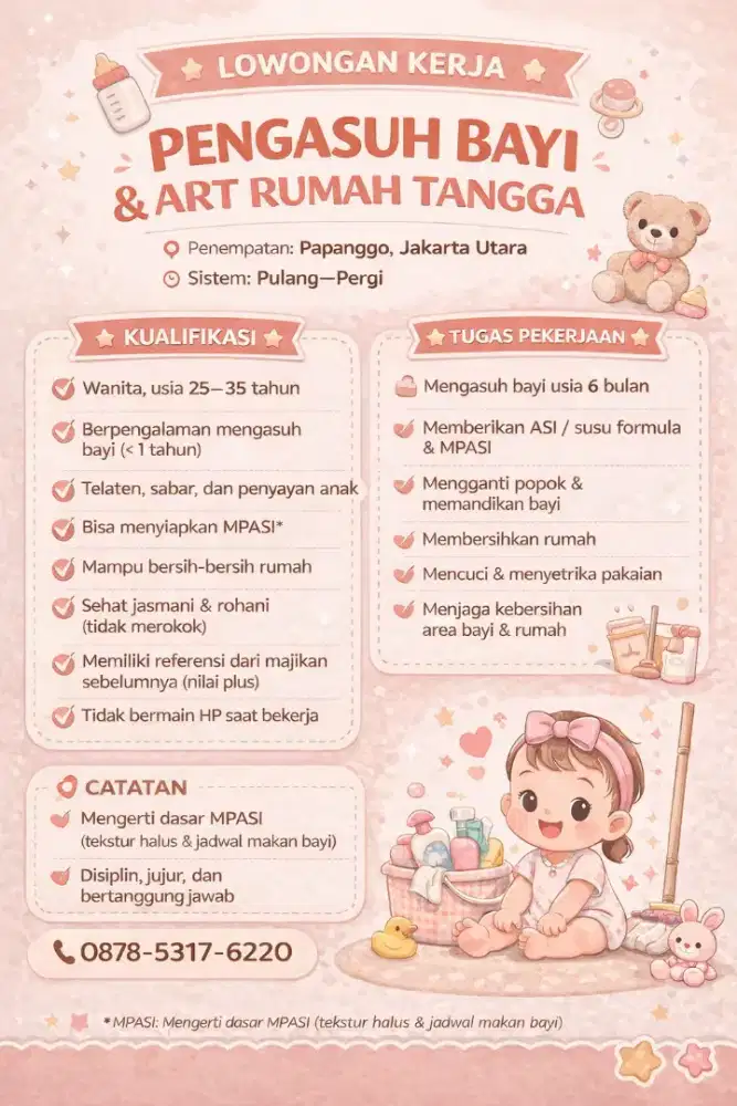 Lowongan ART Momong Anak