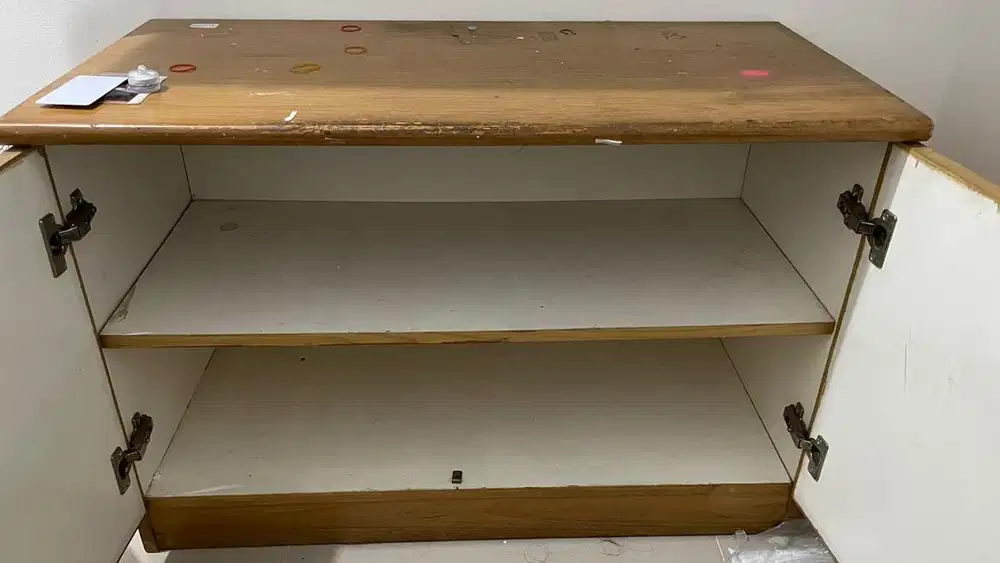 Meja Kayu Sangat Tebal 2 tingkat