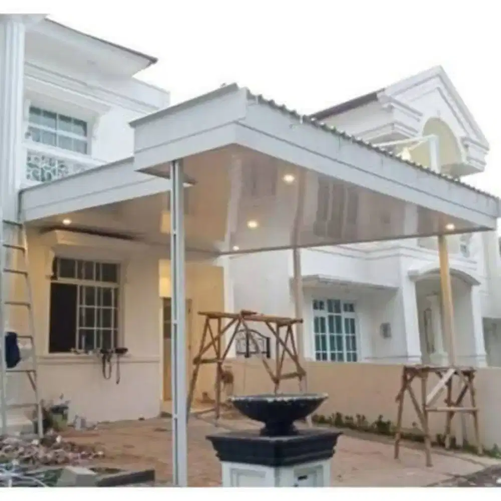 Kanopi bajaringan + plafon pvc terpasang