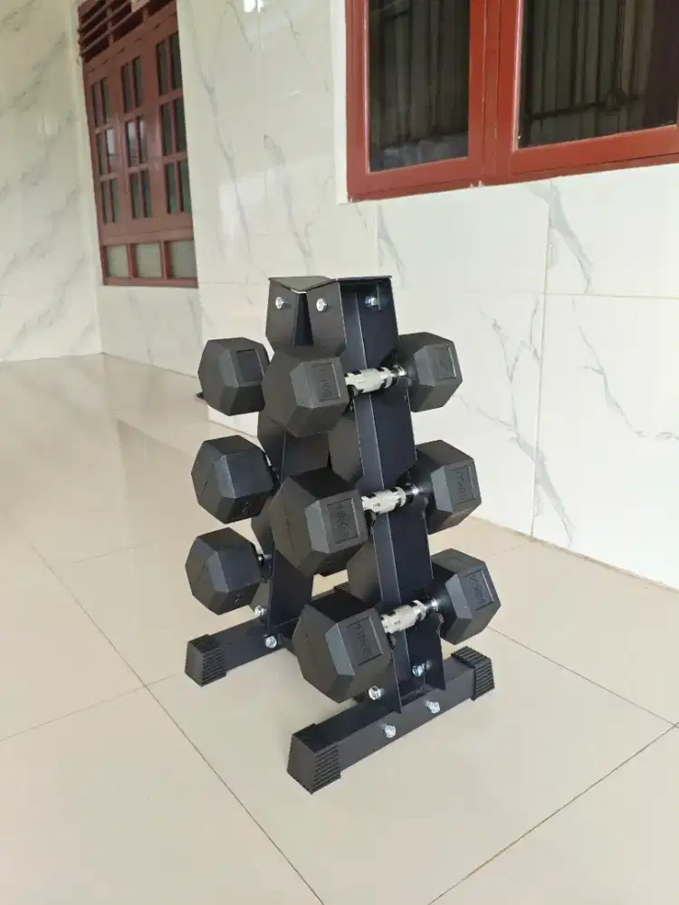 Dumbell Hexagonal Rubber