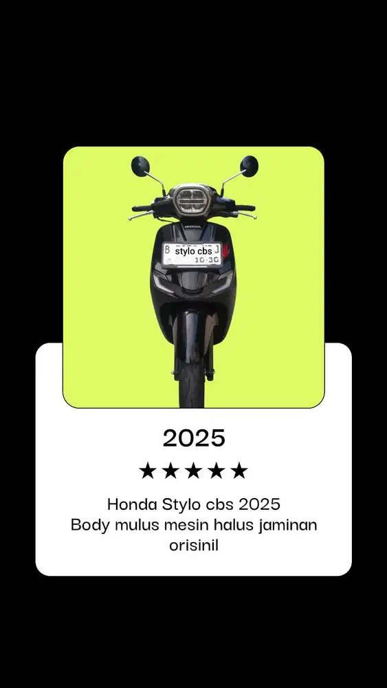Termurah Dp 1.5jt Honda Stylo cbs (Ktp daerah bs kredit) non abs