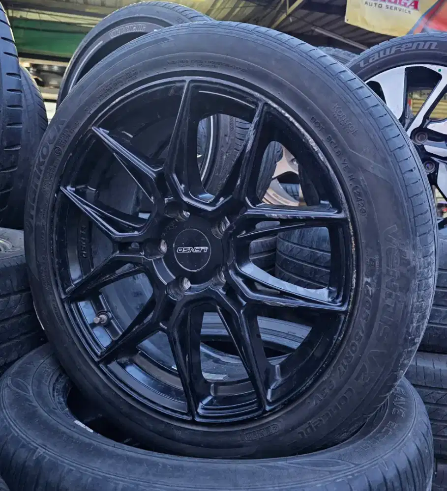 Velg Lenso Draken R17 PCD5x114.3 black. Lebar 7 ET 35. Velg Ban 4pcs